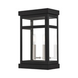 Hopewell 2 Light Candle Style Outdoor Wall Lantern 15 Inch Tall by Livex - 20705
