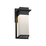 Fusion Pacific 14WLED Weve Glass Small Outdoor Wall Mount by Justice Design - FSN-7541W-WEVE