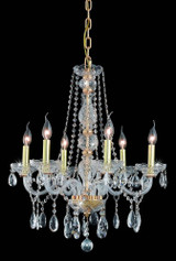 Verona 6 Light Medium Chandelier by Elegant 7956D24 - 7956D24