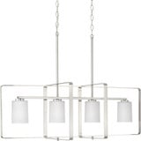 League 4 Light Modern Farmhouse Linear Chandelier by Progress - P400287