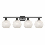 White Mouchette 4 Light Vanity Light 38 Inch Wide by Innovations - 516-4W-G1216-8
