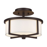 Wesley 2 Light 11 Inch Wide Semi Flush Mount by Livex - 51072