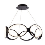 Solitaire 44.6W 24 LED Chandelier 8 Inch Tall and 26.63 Inch Wide by dweLED - PD-21324
