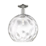 Athens Water Glass 1 Light Semi Flush Mount 16.63 Inch Tall by Innovations - 716-1C-G1215-14