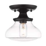 Nash 1 Light 8 Inch Wide Semi Flush Mount by Golden - 3419-SF