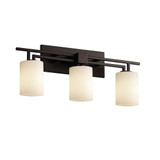Fusion Aero 3 Light Opal Glass Vanity Light 26 Inch Wide by Justice Design - FSN-8703-10-OPAL