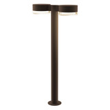 REALS 2 LED Plate Cap and Clear Cylinder Double Bollard 28 Inch by Sonneman - 7308PCFH