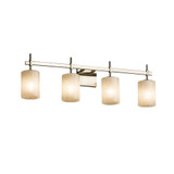 Fusion Union 4 Light Cylinder Weve Glass Vanity Light by Justice Design - FSN-8414-10-WEVE