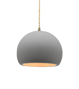 Radiance 1 Light Small Globe Pendant with Beige Cord by Justice Design - CER-6530TC
