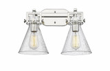 Newton Cone 2 Light Vanity Light 12 Inch Tall by Innovations - 411-2W-G411-7