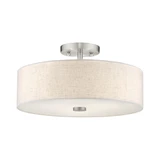 Meridian Three Light 15 Inch Wide Semi Flush Mount by Livex - 52135