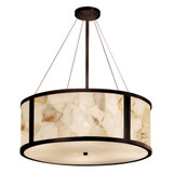 Alabaster Rocks Tribeca 8 Light Pendant 36 Inch Wide by Justice Design - ALR-9544