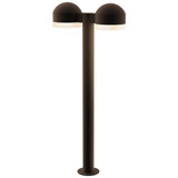 REALS 2 LED Dome Cap and White Cylinder Double Bollard 29.75 by Sonneman - 7308DCFW