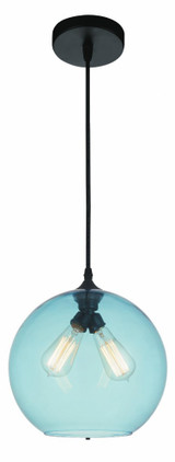 Glass 2 Light Medium Pendant by CWI - 5553P12-121212-2L