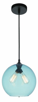 Glass 2 Light Medium Pendant by CWI - 5553P12-121212-2L