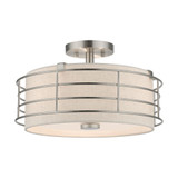 Blanchard 3 Light 15 Inch Wide Semi Flush Mount by Livex - 55118
