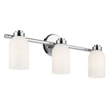Shae 3 Light Bath Vanity 9 Inch Tall and 24.25 Inch Wide by Kichler - 55202