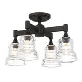 Gregory 4 Light Semi Flush Mount 11 Inch X 17.25 Inch Wide by Crystorama - GRG-1045