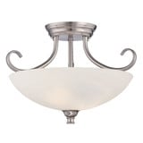 Kendall 2 Light 15.5 Inch Wide Semi Flush Mount by Designers Fountain - 85111