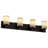 Fusion Modular 4 Light Weve Glass Vanity Light by Justice Design - FSN-8924-10-WEVE
