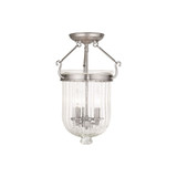 Coventry 3 Light 12 Inch Wide Semi Flush Mount by Livex - 50516