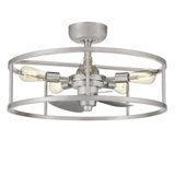 New Harbor 40W 5 LED Fandelier 23.75x 8.25 Inches by Quoizel  - NHR3124