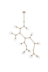 Cavoli 11 Light Medium Linear Chandelier by Elegant - 1712G73