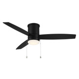 Atlantis 3 Blade Flush Mount Ceiling Fan and Light Kit 52 Inch Wide by WAC  - F-073L-BN
