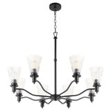 Lawton 8 Light Chandelier 27.55 Inch Tall and 35 Inch Wide by Quorum - 6803-8