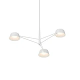 Ray 26W 3 LED Chandelier 12 Inch Tall and 35.75 Inch Wide by Sonneman - 2033