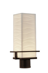 Porcelina Avalon 16 Inch 9W 1 LED Outdoor Post Mount by Justice Design - PNA-7573W-WAVE