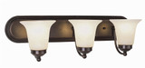 3 Light Wall Sconce 24 Inch Wide by Trans Globe - 3503