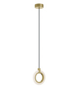 Halo 18W 1 LED Pendant 9 Inch Tall and 8 Inch Wide by Afx - HLOP08LAJUD