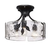 Calla 3 Light 15.13 Inch Wide Semi Flush Mount by Golden - 3160-SF