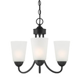 Malone 3 Light Small Chandelier by Designers Fountain - D267M-3CH-BN