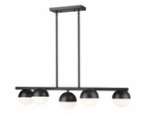 Realm Sphere 5 Light Linear Chandelier 12 Inch Wide By Z-Lite - 7517-5L