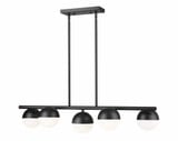 Realm Sphere 5 Light Linear Chandelier 12 Inch Wide By Z-Lite - 7517-5L