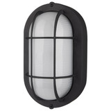 14W LED Outdoor Small Oval Bulk Head 8.51 x 5 Inch by Nuvo - 62/1388