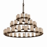 Limoges Dakota 45 Light Oversized 3 Tier Chandelier by Justice Design - POR-8714-10-PLET