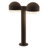REALS 2 LED Dome Cap and White Cylinder Double Bollard 17.75 by Sonneman - 7306DCFW