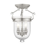 Jefferson 3 Light 10 Inch Wide Traditional Flush Mount by Livex - 5081