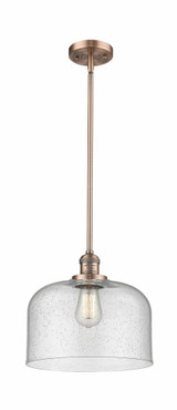 Bell 1 Light Medium Stem Hung Pendant 12 Inch Length by Innovations - 201S-G7L-L
