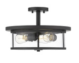 Savannah 3 Light 15.75 Inch Wide Semi Flush Mount by Z-Lite - 462SF16-BRZE