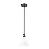 Fleur 1 Light Pendant 9.25 Inch Tall and 8 Inch Wide by Z Lite - 1958P8