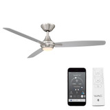 Blitzen 3 Blade Ceiling Fan with Light Kit 54 Inches Wide by WAC  - F-060L