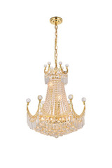 Corona 9 Light Small Chandelier by Elegant - V8949D20