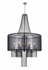 Amelia 6 Light Small Chandelier by CWI - 5475P20C-322020
