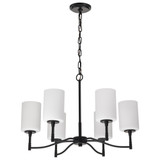 Liam 6 Light Chandelier 16.38 Inch Tall and 25 Inch Wide by Nuvo - 60/8206