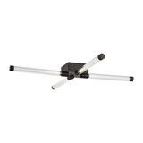 Phobos 94W 277V 4 LED 27.5 Inch Wide Flush Mount by Visual Comfort Modern - 700FMPHB28BZ-LED927-277