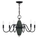 Laurelin 6 Light Chandelier 15.5 Inch Tall and 24 Inch Wide by Livex - 60001